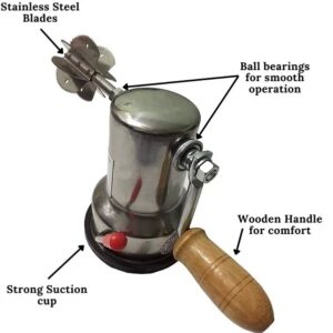 Vacuum Base Coconut Scraper with Stainless Steel Blade - Image 2