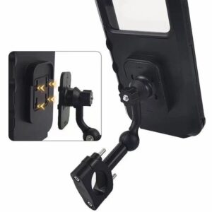2 In 1 Motor Phone Holder Bicycle Phone Holder Handlebar Mirror Waterproof Flip Cover - Image 7