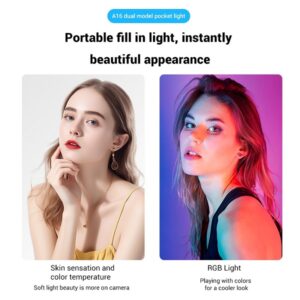 A16 Magnetic RGB Photography Lamp Portable Skin Beauty Live Streaming LED Fill Light for DSLR Camera Cell Phone - Image 8