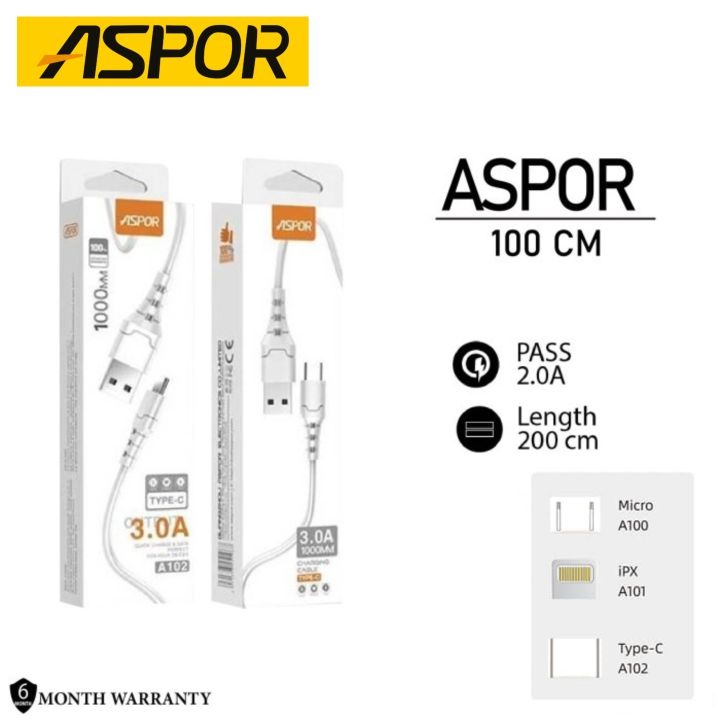 Aspor A100 Fast Charging Data Cable