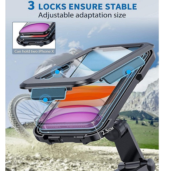 Bicycle Motorcycle Waterproof Cell Phone Case Handlebar Holder Mount 7
