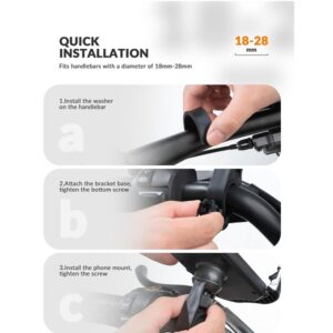 Bike Motorcycle Bicycle Mount Phone Holder for Bike Handle (T1) - Image 6