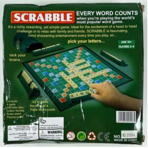 Family Original Mini Travel Scrabble Board Game Educational Word Puzzle Complete (0308) - Image 9