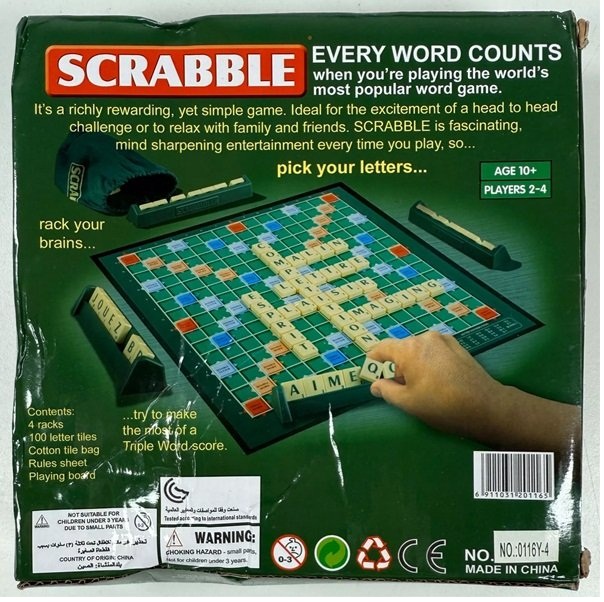 Family Original Mini Travel Scrabble Board Game Educational Word Puzzle Complete (0308) 9