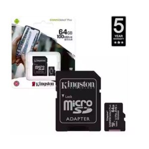 Kingston Canvas Select Plus 64GB microSD Card Class 10 UHS-I speeds up to 100MB/s with Adapter (5 Years Warranty) - Image 2