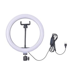 LED Ring Fill Light 10 Inch DX-260 With Phone Holder and Stand - Image 3