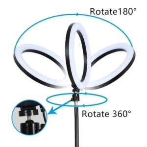 LED Ring Fill Light 10 Inch DX-260 With Phone Holder and Stand - Image 7