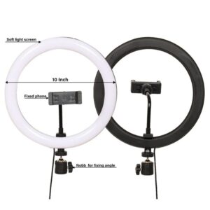 LED Ring Fill Light 10 Inch DX-260 With Phone Holder and Stand - Image 9