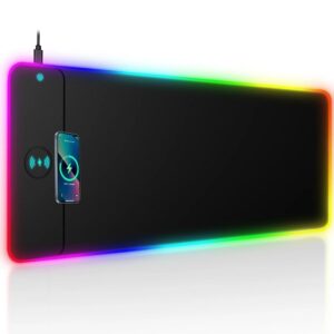 RGB Gaming Mouse Pad With Wireless Charging Pad - Image 2