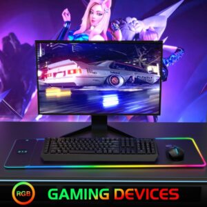 RGB Gaming Mouse Pad With Wireless Charging Pad - Image 9