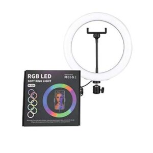 RGB Soft LED Ring Light 10 Inch MJ26 with 7 Feet Stand - Image 5