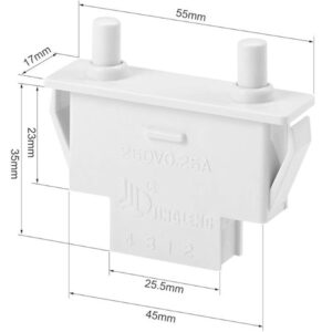 Refrigerator Fridge Light Door Switch Fan Sensor On/Off Button - Image 2