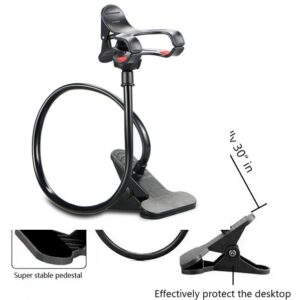 Universal Metal Lazy Bracket Mobile Phone Stand Flexible Gooseneck Long Arm Clip - Image 3