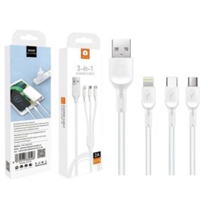 WUW 3 in1 Data Charging Cable X179 USB - Lightning/Micro/Type-C - Image 1
