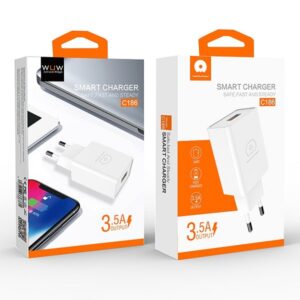 WUW C186 2 Pin Charging Adapter 3.5A Smart Charger Dock - Image 1