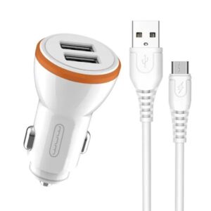 WUW T71 2.4A 2 USB Car Charger Set (Micro) - Image 2