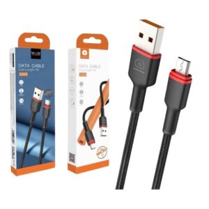 WUW X203 Fast Charging Braided Thread 2.4A Data Cable -Micro