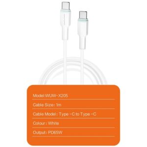 WUW X205 PD 65W Type-C to Type-C  Fast Charging Data Cable 1 Meter - Image 7