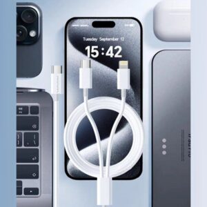 WUW X223 2 in 1 C+Type-C to Lightning Fast Charging Data Cable 1.2m - Image 7