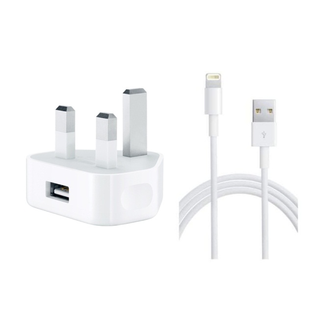 iPhone X USB Power Adapter Lightning to USB Cable Charger 5W 3