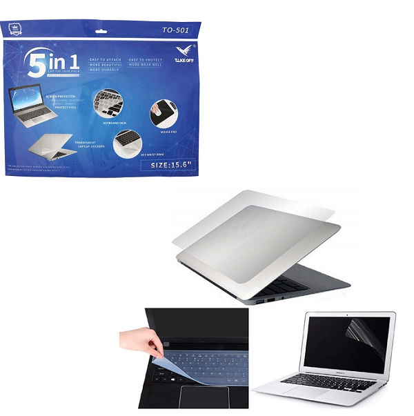 5 in1 Laptop Skin Pack - 15.6inch (TO-501)