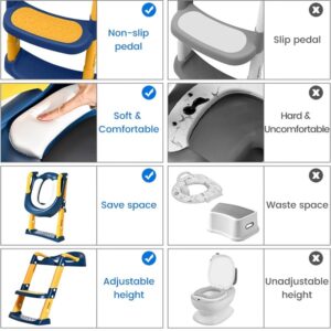 Adjustable Baby Kids Toilet Potty Training Seat With Step Stool Ladder (DB270) - Image 4