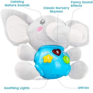 Children Plush Musical Elephant Infant Fun and Educational Toy (0273) - Image 6