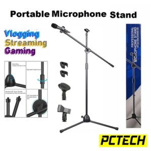 Collapsible Tripod Boom Mic Microphone Stands with 2 Mic Clip Holders - Image 6