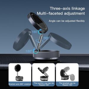 K10A Magsafe 360° Adjustable Car Navigation Bracket Vacuum Suction Cup Mobile Phone Stand - Image 9