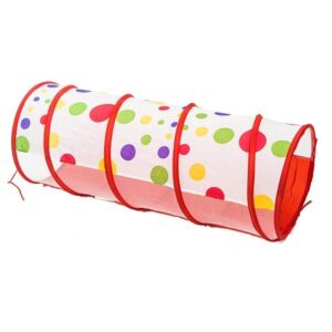 Kids 3 in 1 Crawling Tunnel and Ball Pit with Outdoor Hoop Basketball Tent with Zipper Storage Bag (0671) - Image 6