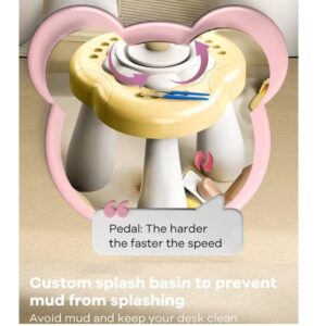 Kids DIY Painted 3D Educational Making Handmade Mini Pottery Ceramic Machine Table Toy (0451) - Image 6