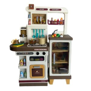 Kids Kitchen Set Large Play Kitchen with Realistic Lights and Sounds 103cm (0503) - Image 2