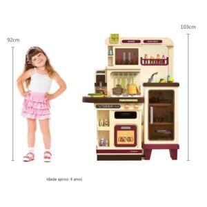 Kids Kitchen Set Large Play Kitchen with Realistic Lights and Sounds 103cm (0503) - Image 4