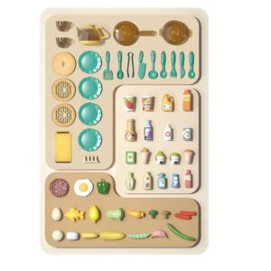 Kids Kitchen Set Large Play Kitchen with Realistic Lights and Sounds 103cm (0503) - Image 6