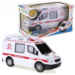 Kids Toy Emergency Rescue Ambulance Vehicle With Flashing Light And Sound (0018)