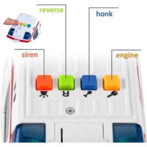 Kids Toy Emergency Rescue Ambulance Vehicle With Flashing Light And Sound (0018) - Image 5