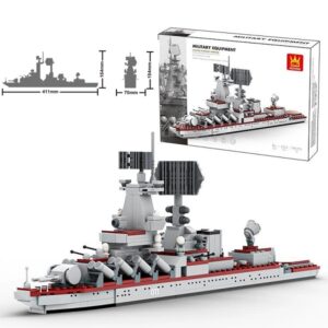 Kids Toy Military Series 3524 Varyag Aircraft Carrier Destroyer Submarine MOC Navy Block Set 396 Pieces (0531) - Image 1