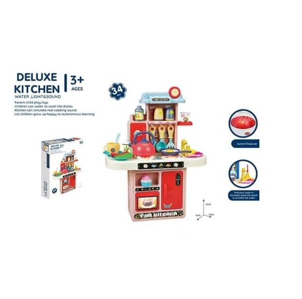 Kids Toy Pretend Play Kitchen Playset 38 Pcs (0653) 5