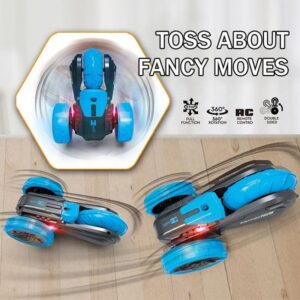 Kids Toy 3 Wheel Mini RC Stunt Threeking RC Remote Control Double Side Car (0634) - Image 5