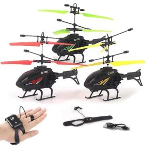 Kids Toy Remote Control Helicopter 2 RC Mode With Watch Control Induction Helicopter (0633) - Image 3