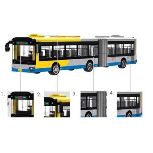 Kids Toy WANGE Creative Intercity Bus Building Kit Block Set 415 Pieces (0584) - Image 3