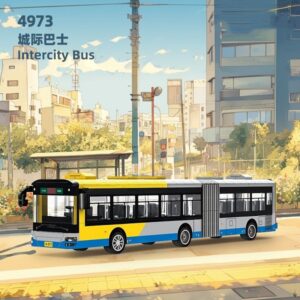 Kids Toy WANGE Creative Intercity Bus Building Kit Block Set 415 Pieces (0584) - Image 4