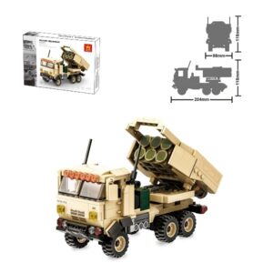 Kids Toy Wange Plastic Army M142 HIMARS Vehicle Military Puzzle  Brick Building Block Set (0587) - Image 2
