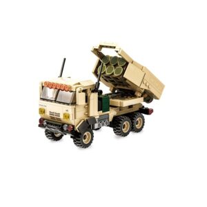 Kids Toy Wange Plastic Army M142 HIMARS Vehicle Military Puzzle  Brick Building Block Set (0587) - Image 3