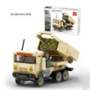 Kids Toy Wange Plastic Army M142 HIMARS Vehicle Military Puzzle  Brick Building Block Set (0587) - Image 4