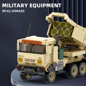 Kids Toy Wange Plastic Army M142 HIMARS Vehicle Military Puzzle  Brick Building Block Set (0587) - Image 6