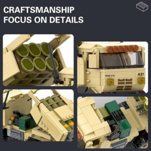 Kids Toy Wange Plastic Army M142 HIMARS Vehicle Military Puzzle  Brick Building Block Set (0587) - Image 7