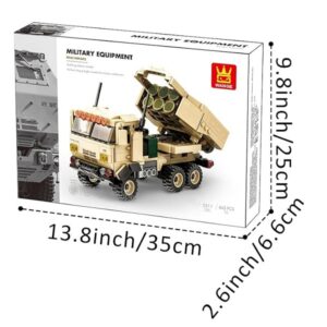 Kids Toy Wange Plastic Army M142 HIMARS Vehicle Military Puzzle  Brick Building Block Set (0587) - Image 8