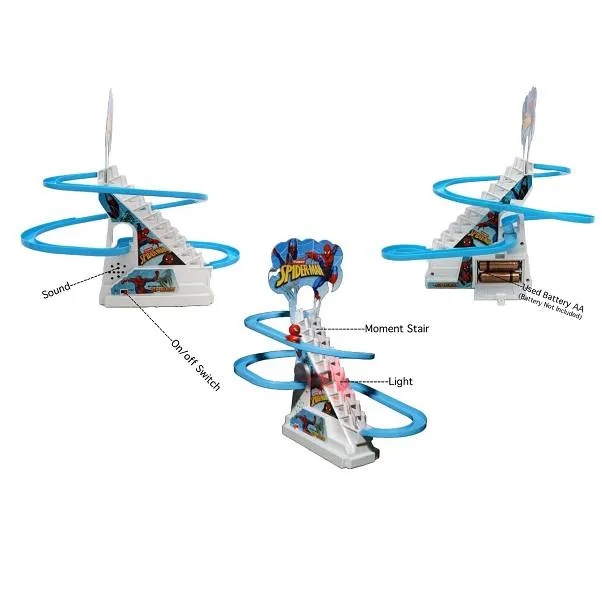 Spiderman Fun Slide Set with Automatic Escalator with Lights and Music (0318) 7