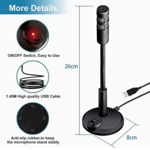 Laptop Desktop USB Computer Microphone Noise Canceling Voice Recording Mic - Image 4
